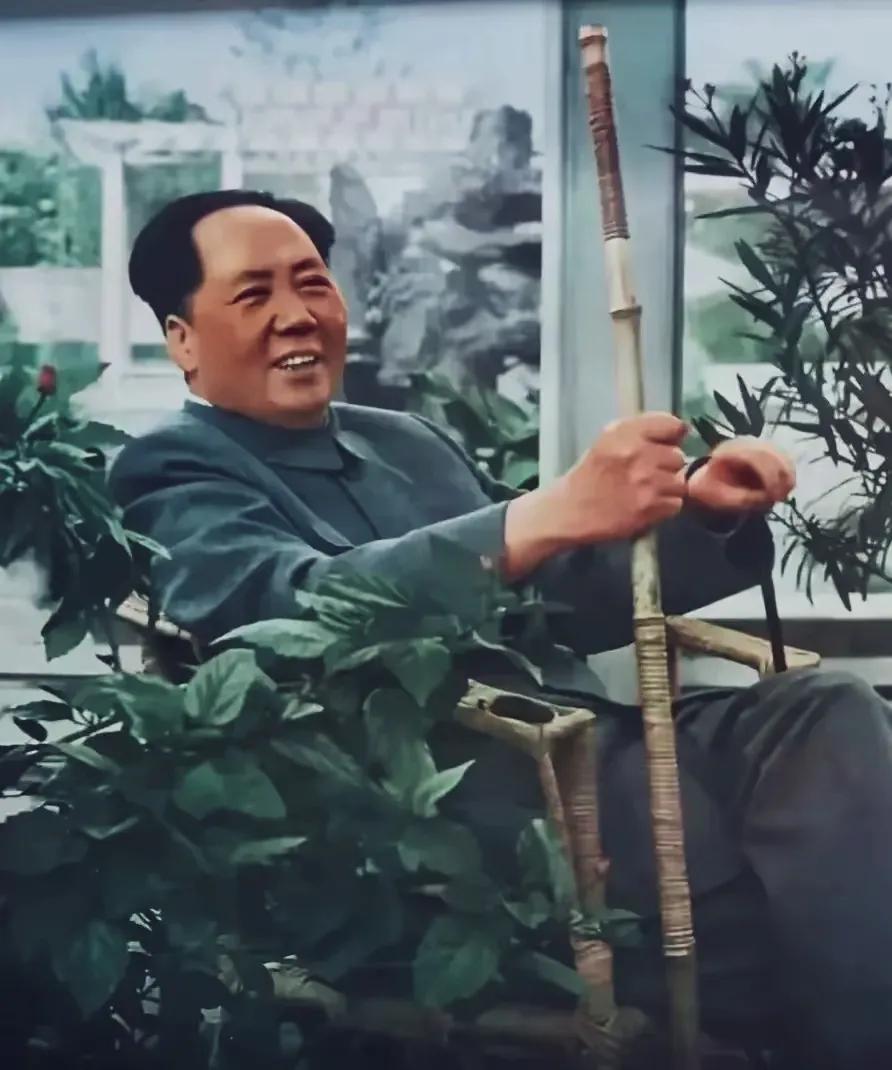 伟人风范：我的竹拐杖，是老百姓给的，我必须走遍千山万水，我必须走进千家万户，我毛