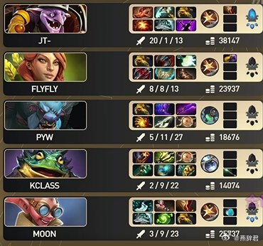 JT这伐木机太猛了，全队38个人头他拿了20个dota2