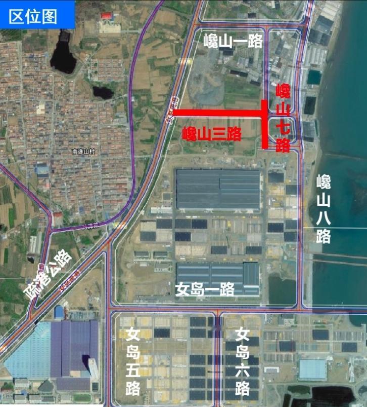 巉山三路规划城市次干路，西起现状疏港公路、东至巉山七路，全长约381米，规划道路