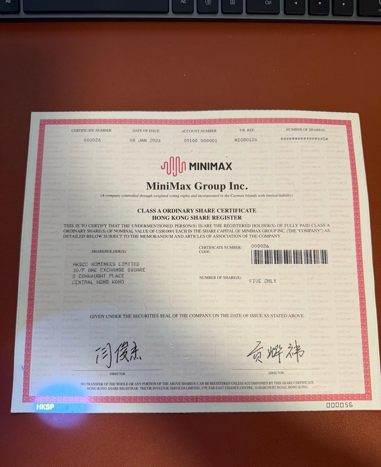 港股股价最高的是MINIMAX-WP（00100.HK），现在股价1238港币。