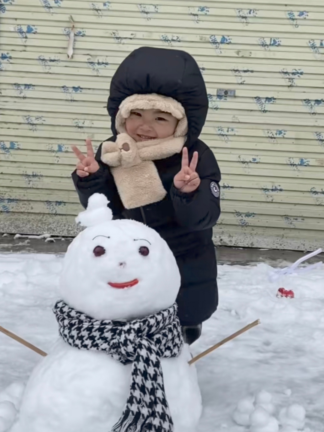 宝宝 你是一个和雪人一样大的宝宝⛄️#转发接龙开新年##新浪育儿健康年##202