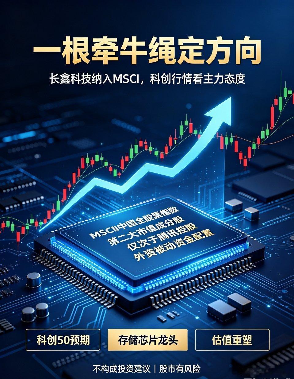 长鑫科技 MSCI指数 科创50 一根牵牛绳定方向！长鑫科技纳入MSCI，科创行