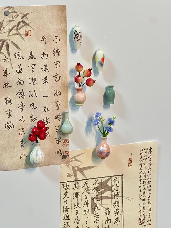 咦 花瓶怎么变小了原来是冰箱贴！ ​ ​​​