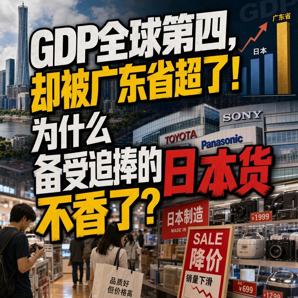 日本GDP全球第四，出口却垫底东亚，被广东超了
问大家一个问题：一个GDP排全球