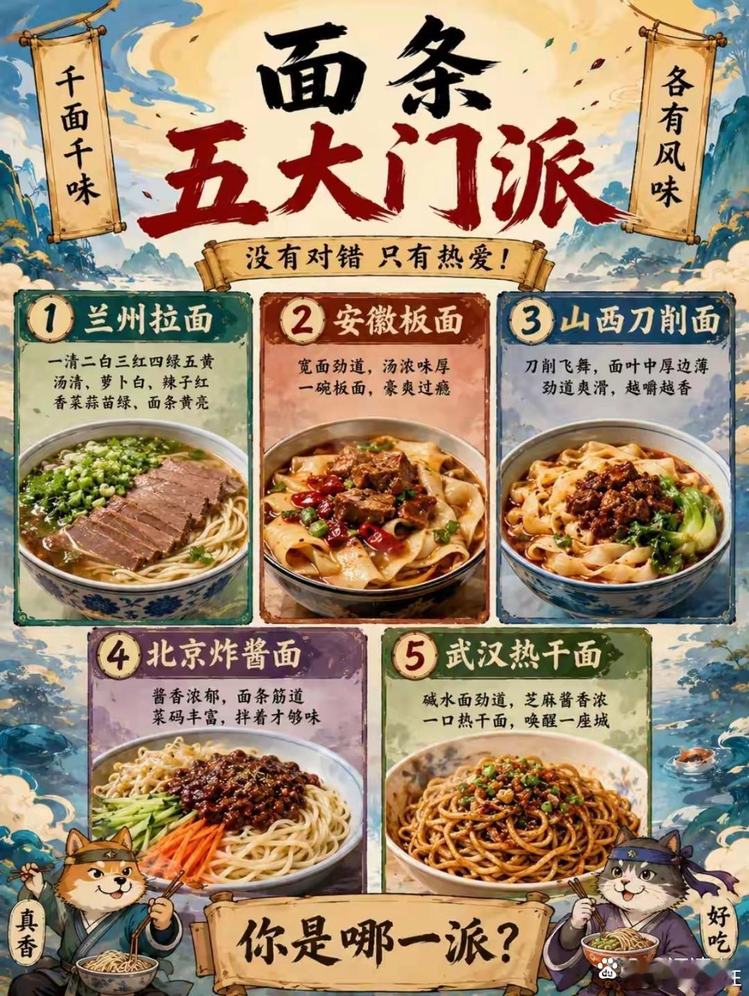 面条五大门派 