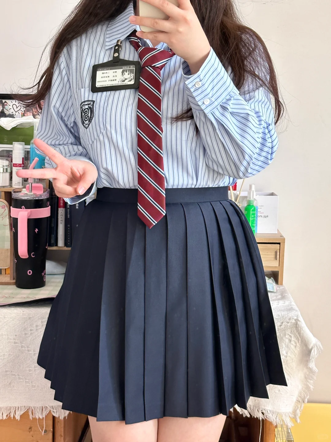 176cm185斤｜大码jk制服｜日常校园风的一套～