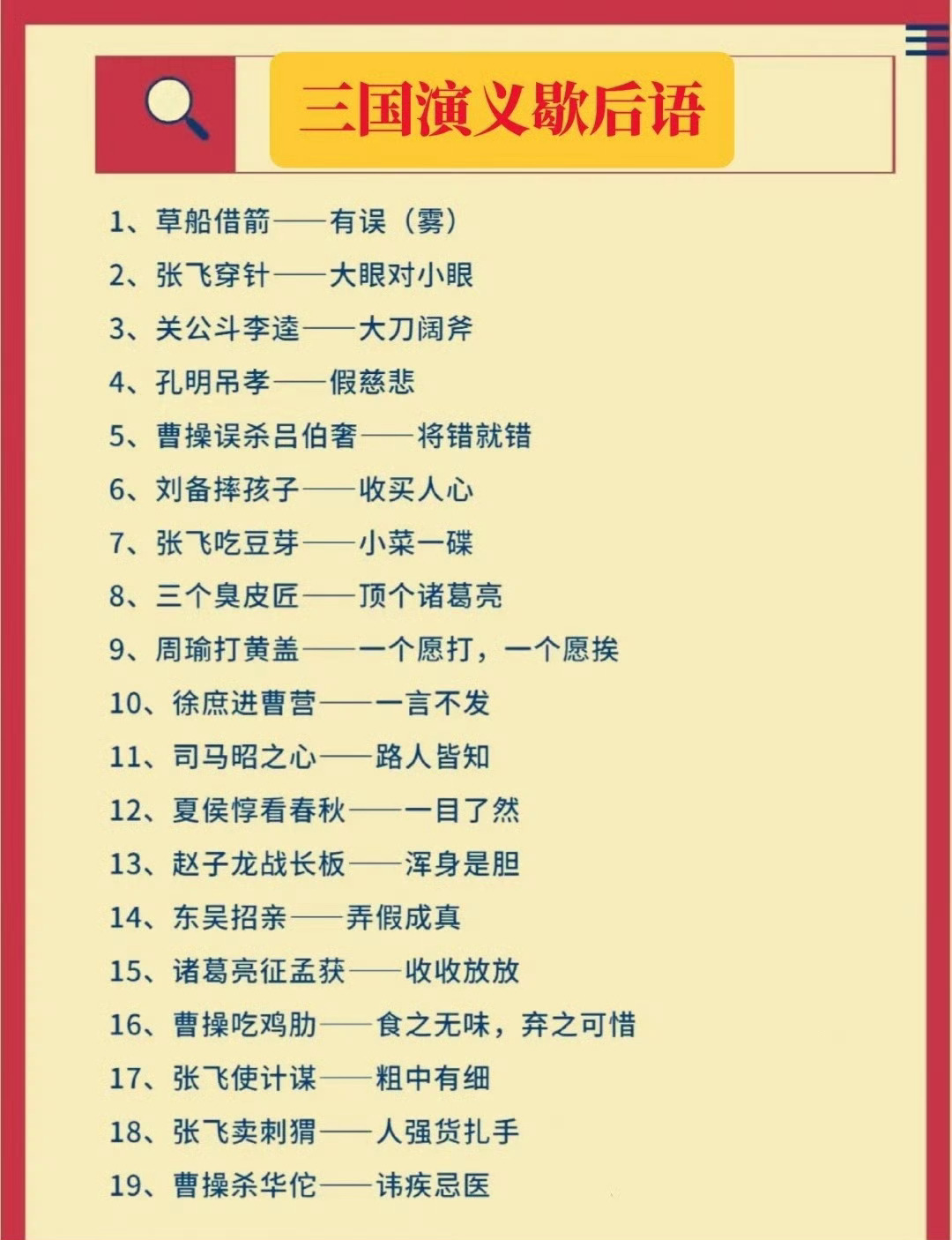 四大名著歇后语，有趣又涨知识！ 