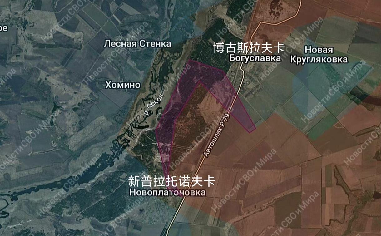 博罗瓦方向，俄军西部集群在博古斯拉夫卡与新普拉托诺夫卡之间取得了新的进展，使博古