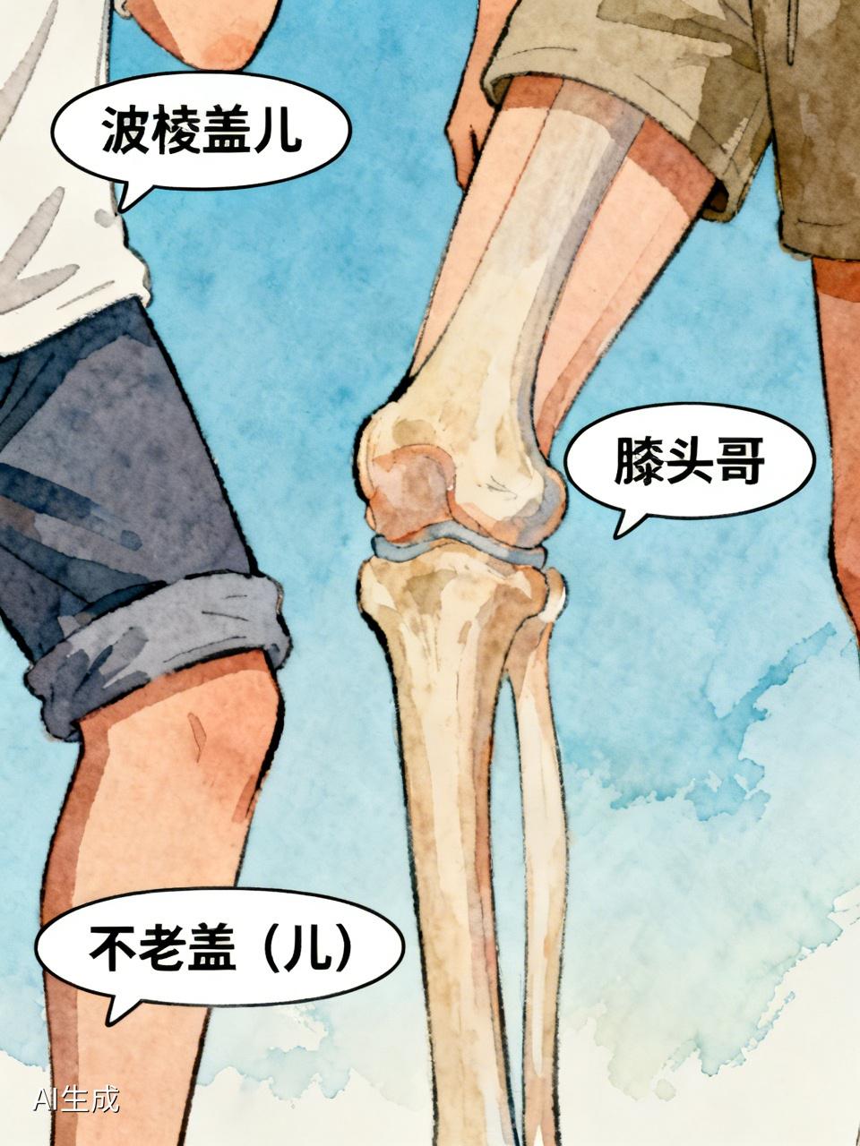 方言里对膝盖的叫法真是五花八门。老北京人和哈尔滨人都管膝盖叫“波棱盖儿”，浓浓的