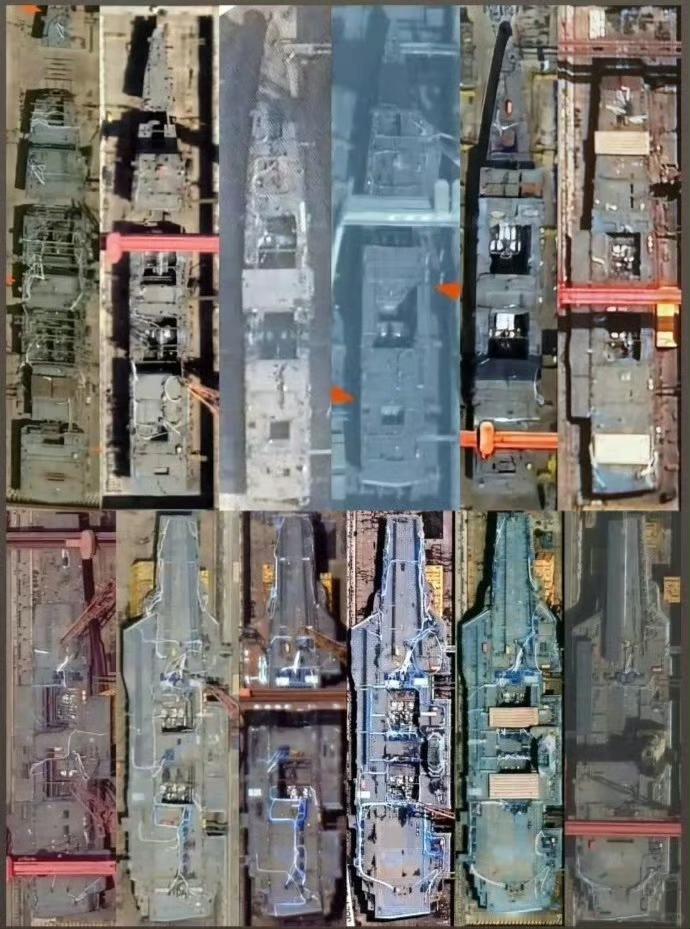 福建舰建造历程！

2025年，人民海军迎来高光时刻：4艘055型驱逐舰、4艘0