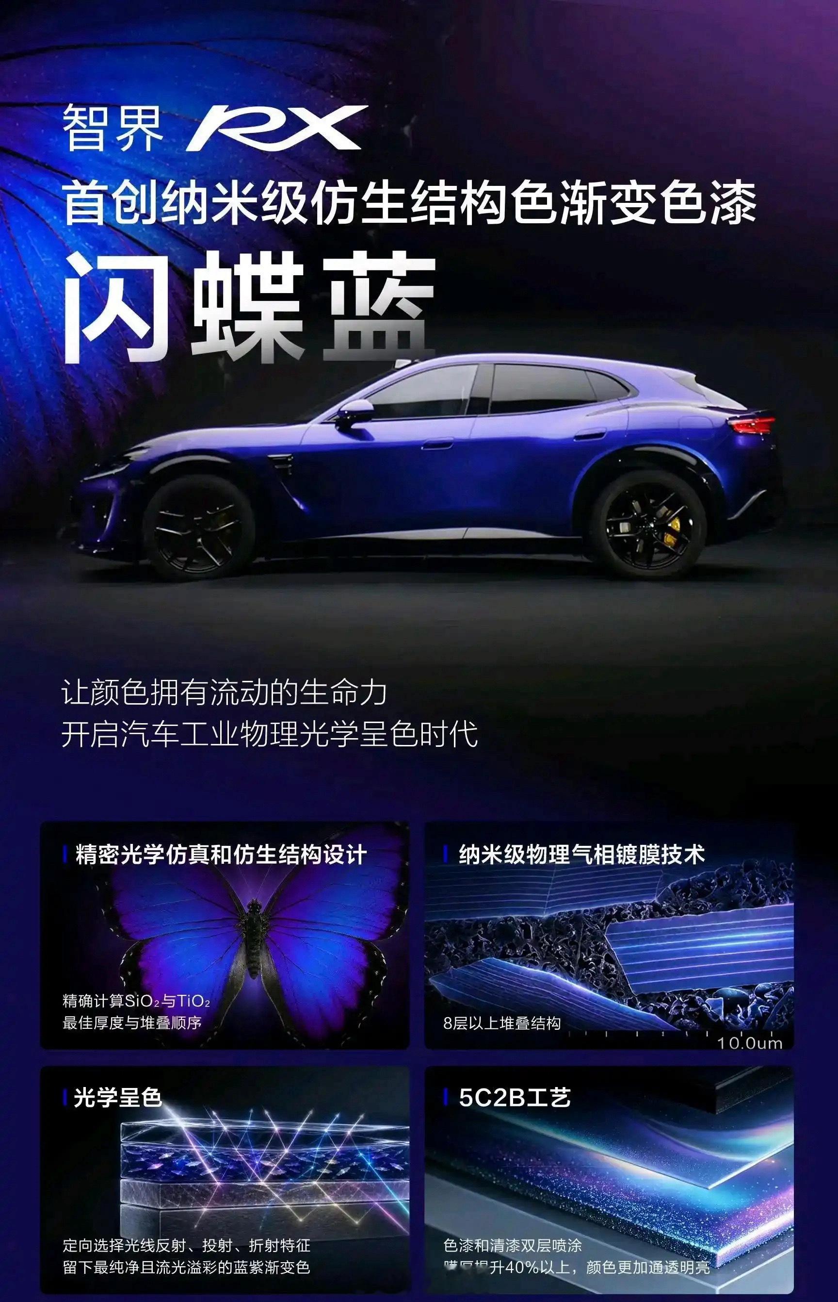 智界rx的渐变车漆。别的不说，还真有点好看