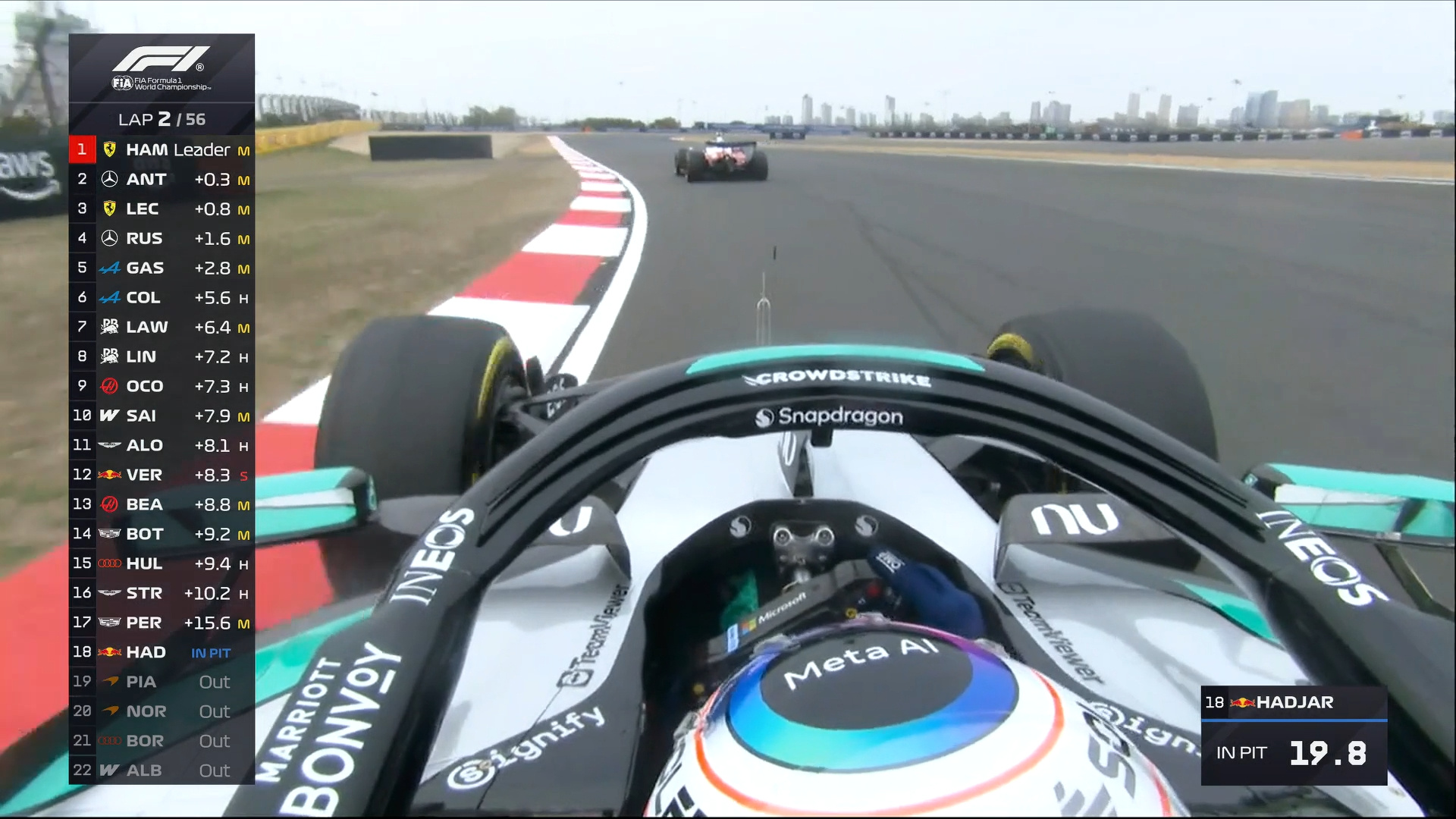 今天竟然有四位车手DNS（发车前退赛）F12026F1中国大奖赛