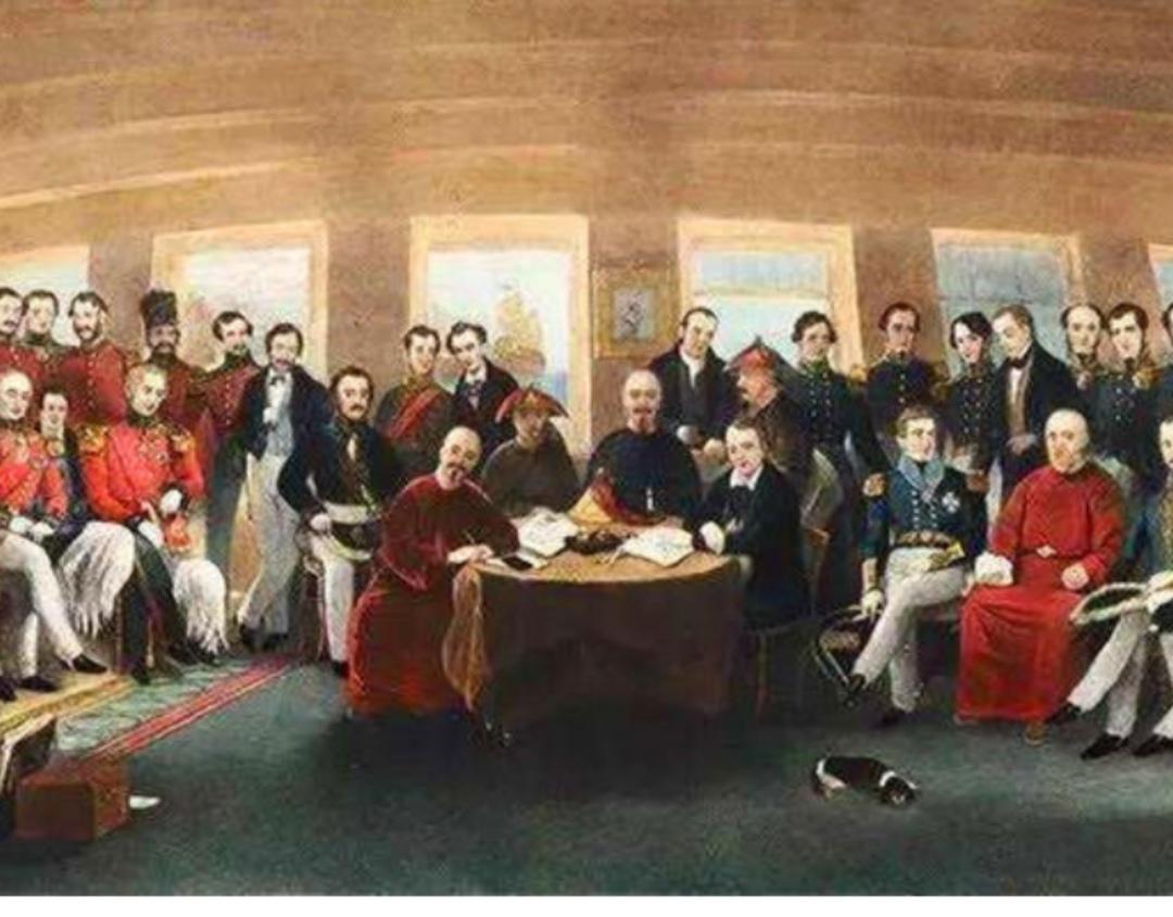1842年8月，南京下关江面，英国人的“皋华丽号”军舰上，一场决定中国命运的签约