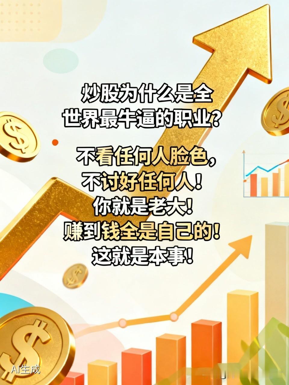 炒股为什么是全世界最牛逼的职业?，不看任何人的脸色，不讨好任何人！你就是老大！赚