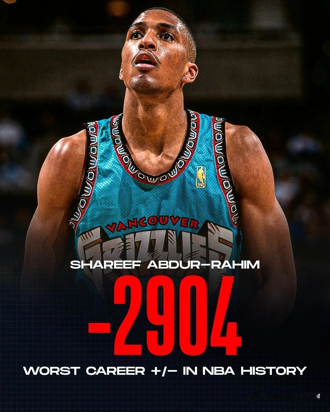 NBA还真是什么数据统计都有啊！
平时看到的都是什么正负值最高的榜单，今天发现居