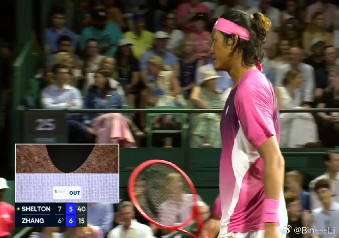 张之臻0比2谢尔顿 休斯顿赛，张之臻6-7(5)//6-7(3)不敌轰出了21个