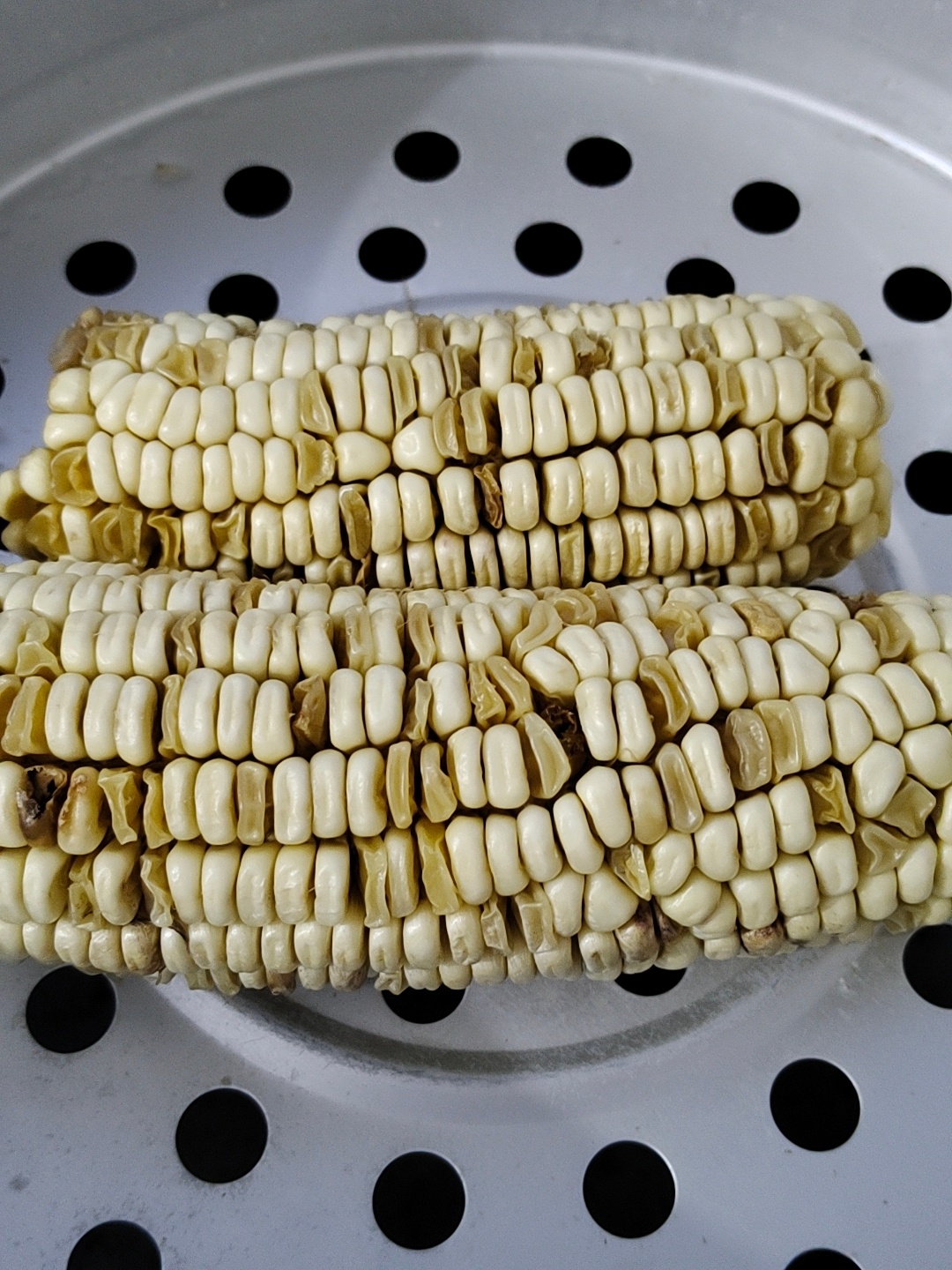 我爸放了两根年龄比我都大的玉米上锅蒸问我为什么不熟