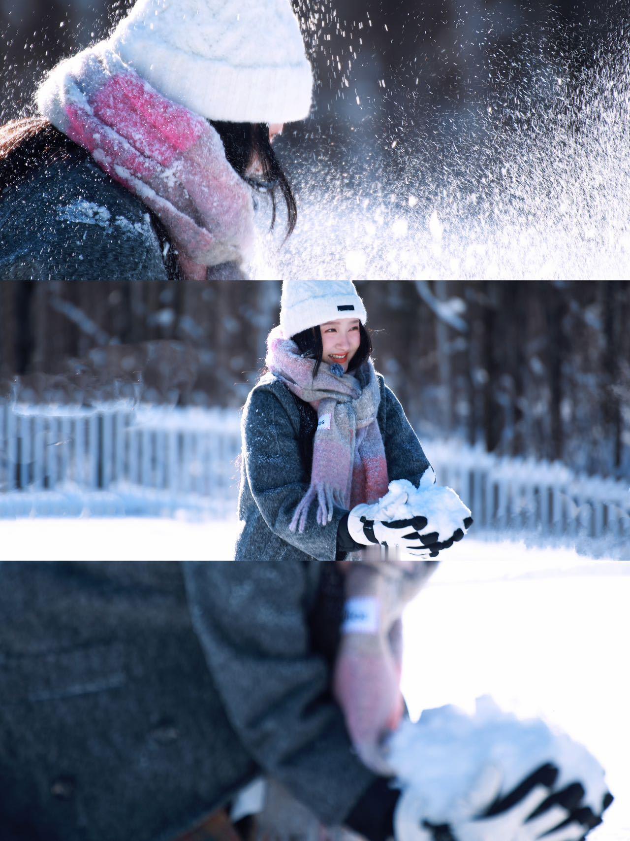 关晓彤雪景照·糯米雪团子❄️❄️这么好的状态，想看你演现偶啊[泪]  