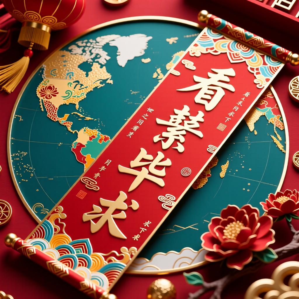 阁下此联，起笔宏大，气象万千。“看世界繁华”五字，如登高临风，眼底是车马辐辏、霓