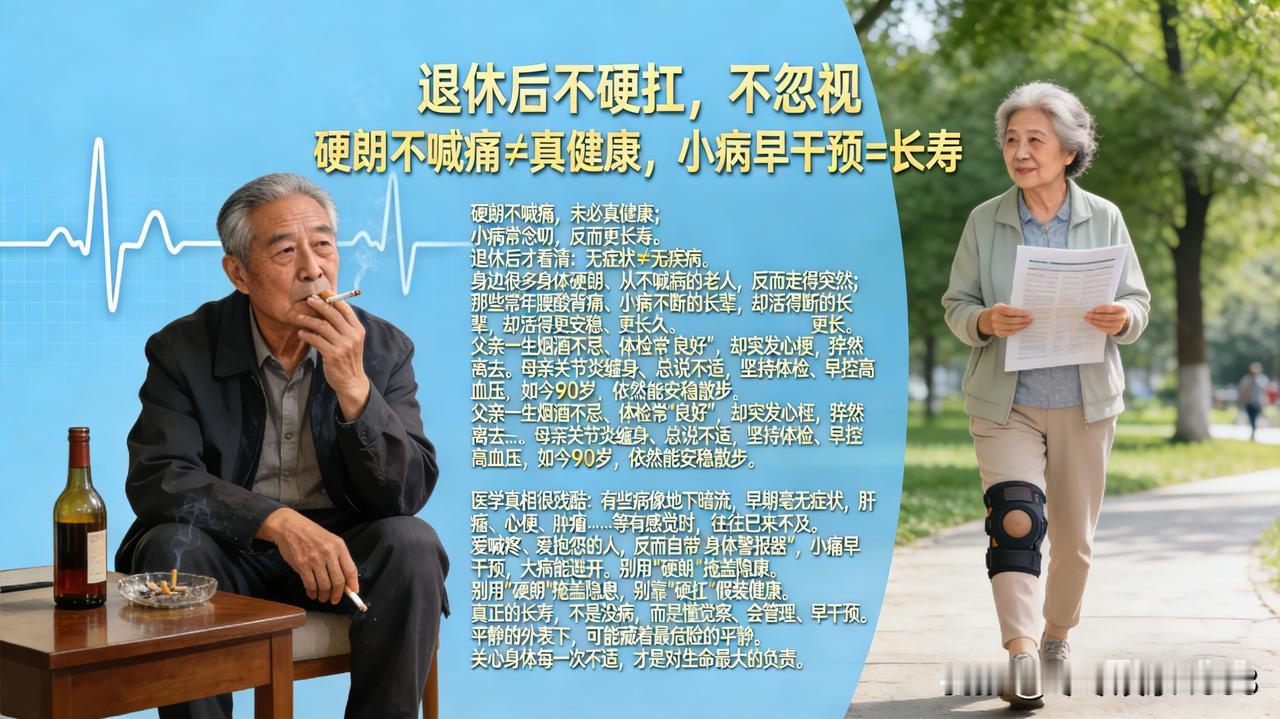 退休后，我目睹了一个奇怪的现象：身边不少身体硬朗、从不喊病的老人反而走得早，而那