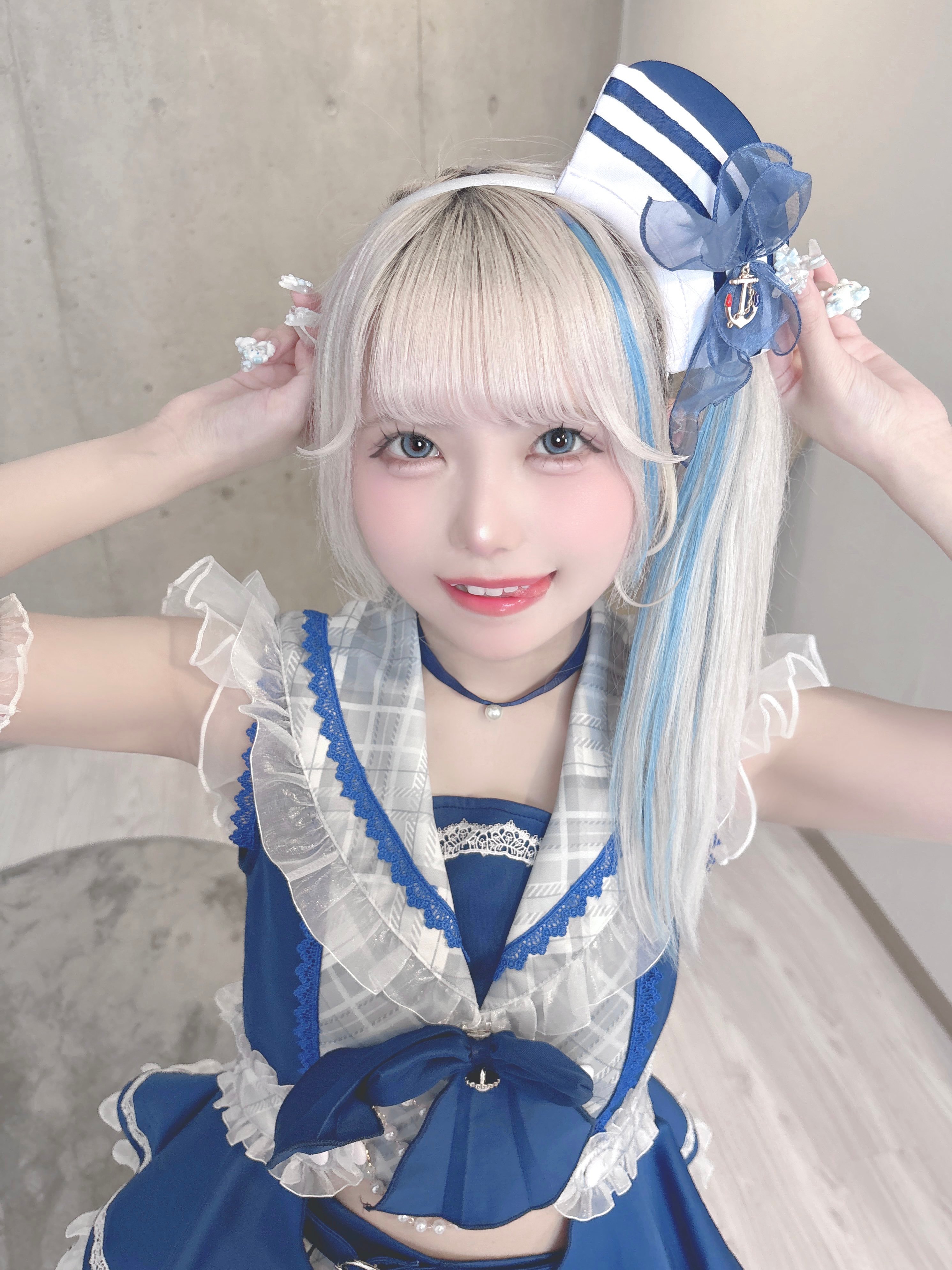 輪廻ねる：「ヨーソロー！⚓🩵」Neru【NANIMONO】所属担当色：水色💎