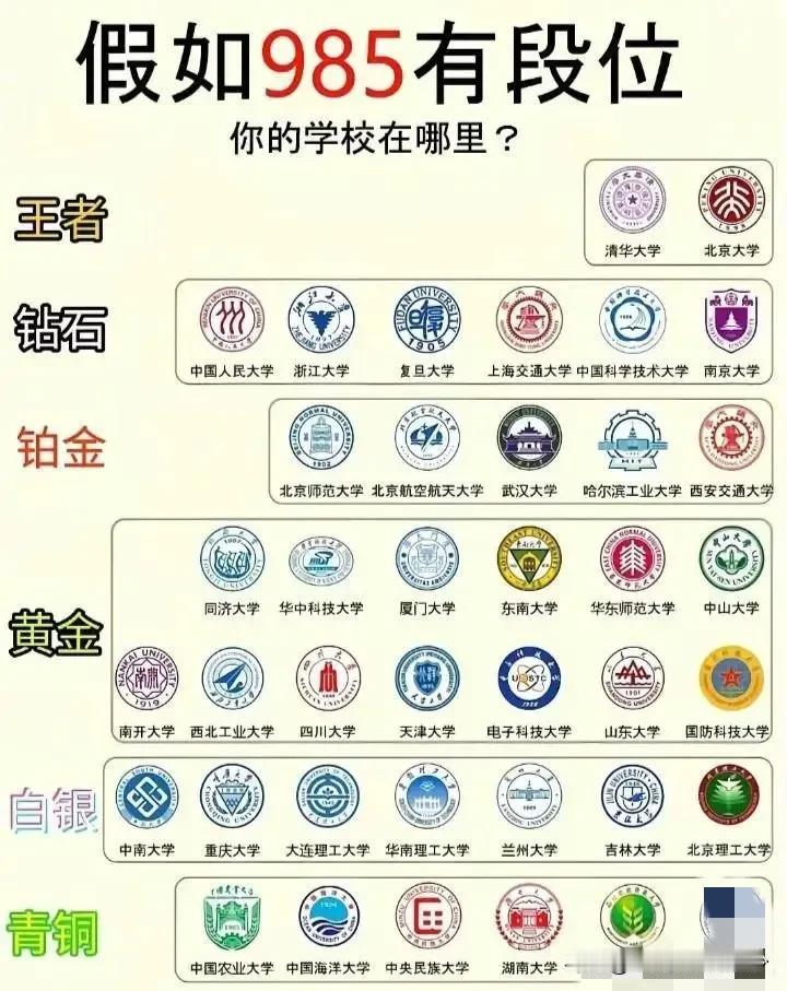 清北华五然后老c9剩余两个学校，分三档没啥毛病？
差距不大就是了，大学厉害固然重