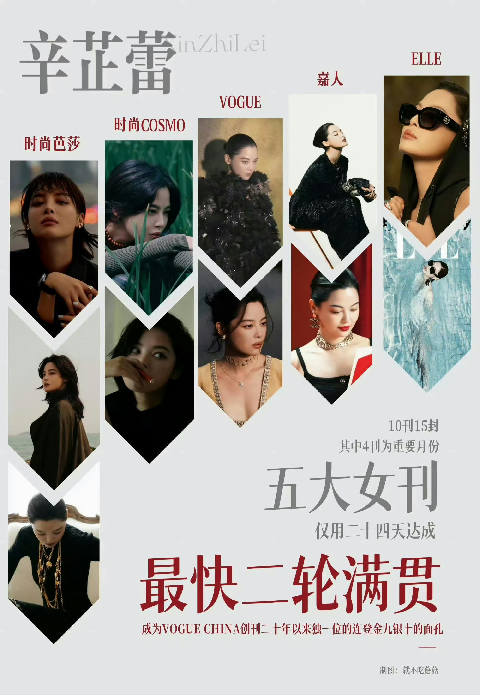 辛芷蕾顶奢待遇辛芷蕾身上好像自带那种与生俱来的野性，就算没有浓艳妆容、没有氛围感