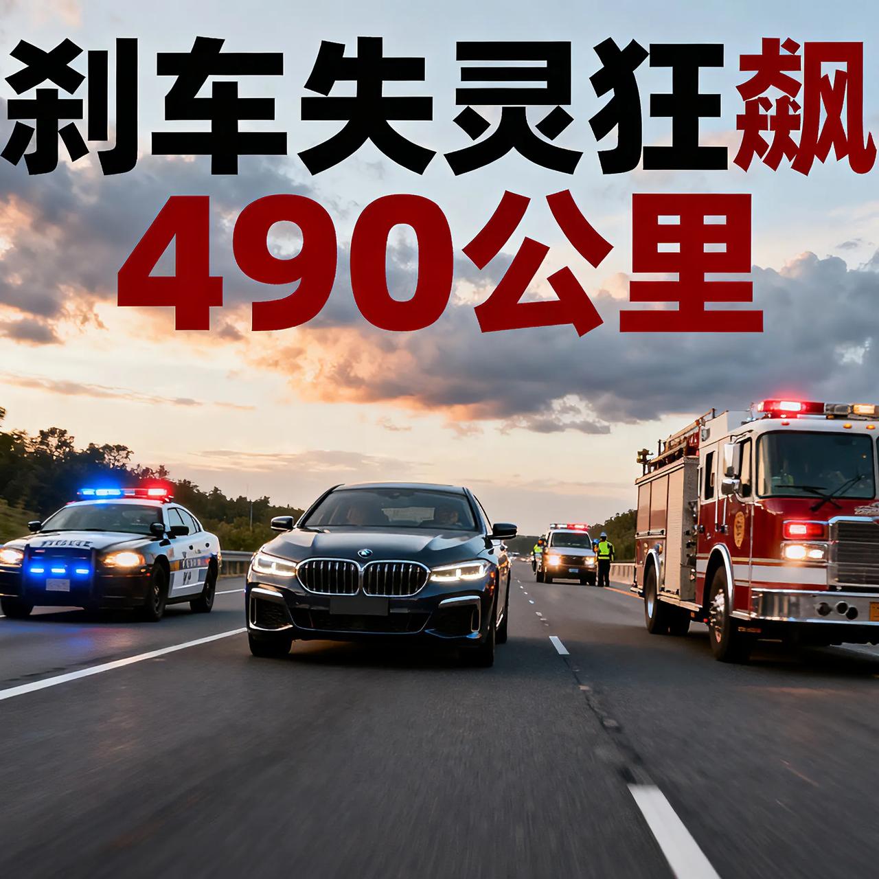 刹车失灵狂飙490公里！这场生死时速太揪心
 
轿车刹车失灵以115公里时速狂奔