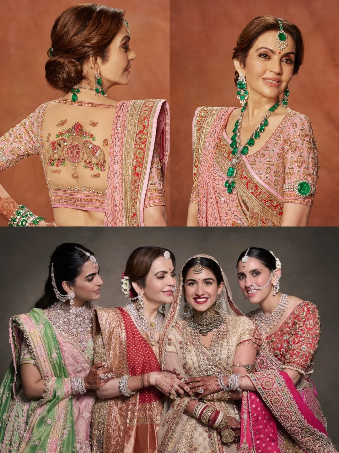 首富家女眷拍合照，妮塔又精致起来了