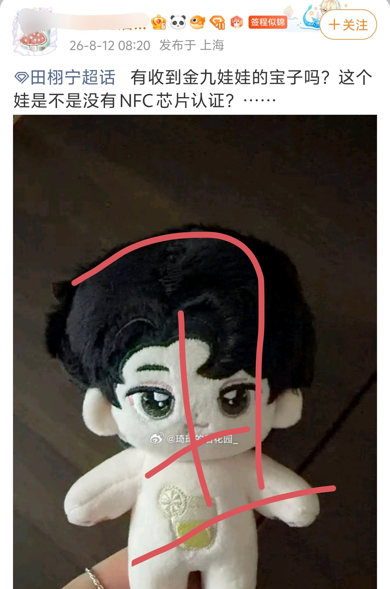 600的娃资，等待了一年终于得到一只没有nfc的10cm瞅娃