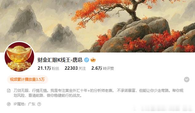 现在时间复盘一下工作，大家如果有疑问随时欢迎私信留言财金汇眼k线王-唐总黄金金价