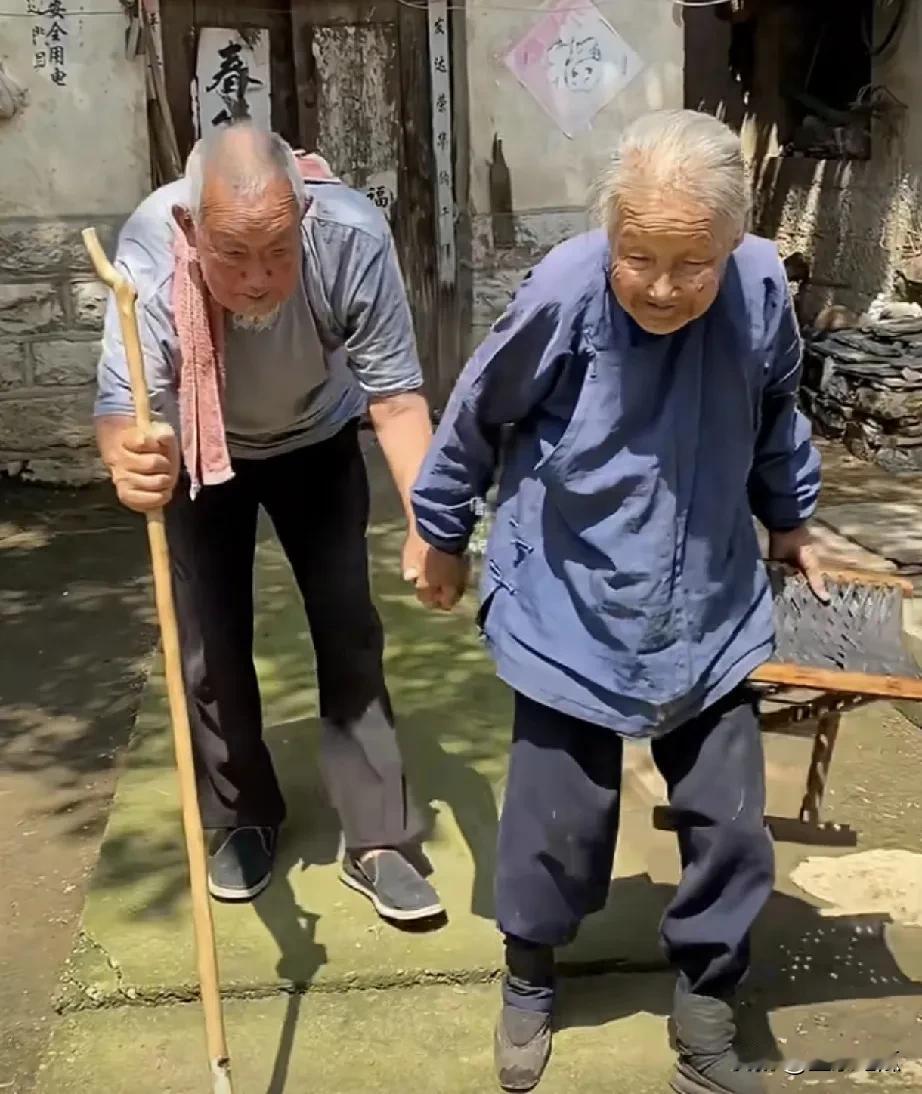 相爱一生，白头偕老。他们从青春年少时便携手同行，历经风雨，却始终依偎相伴。如今双