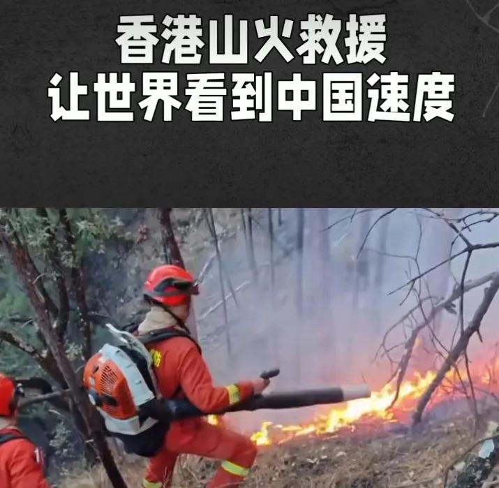 烈火中的英勇救援，中国速度震撼全球！同样是山火爆发，在中国香港，山火熊熊燃起，然