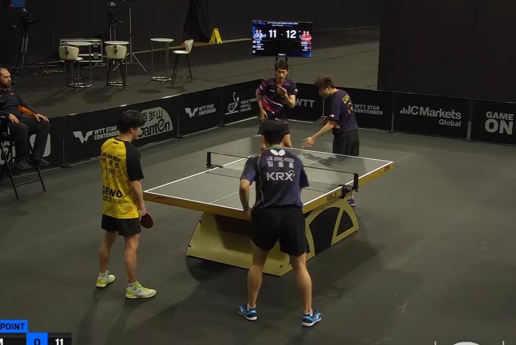 哈哈，关键时刻，徐瑛彬没掉链子！
这次多哈球星赛
徐瑛彬/陈俊松打的这不错，
第