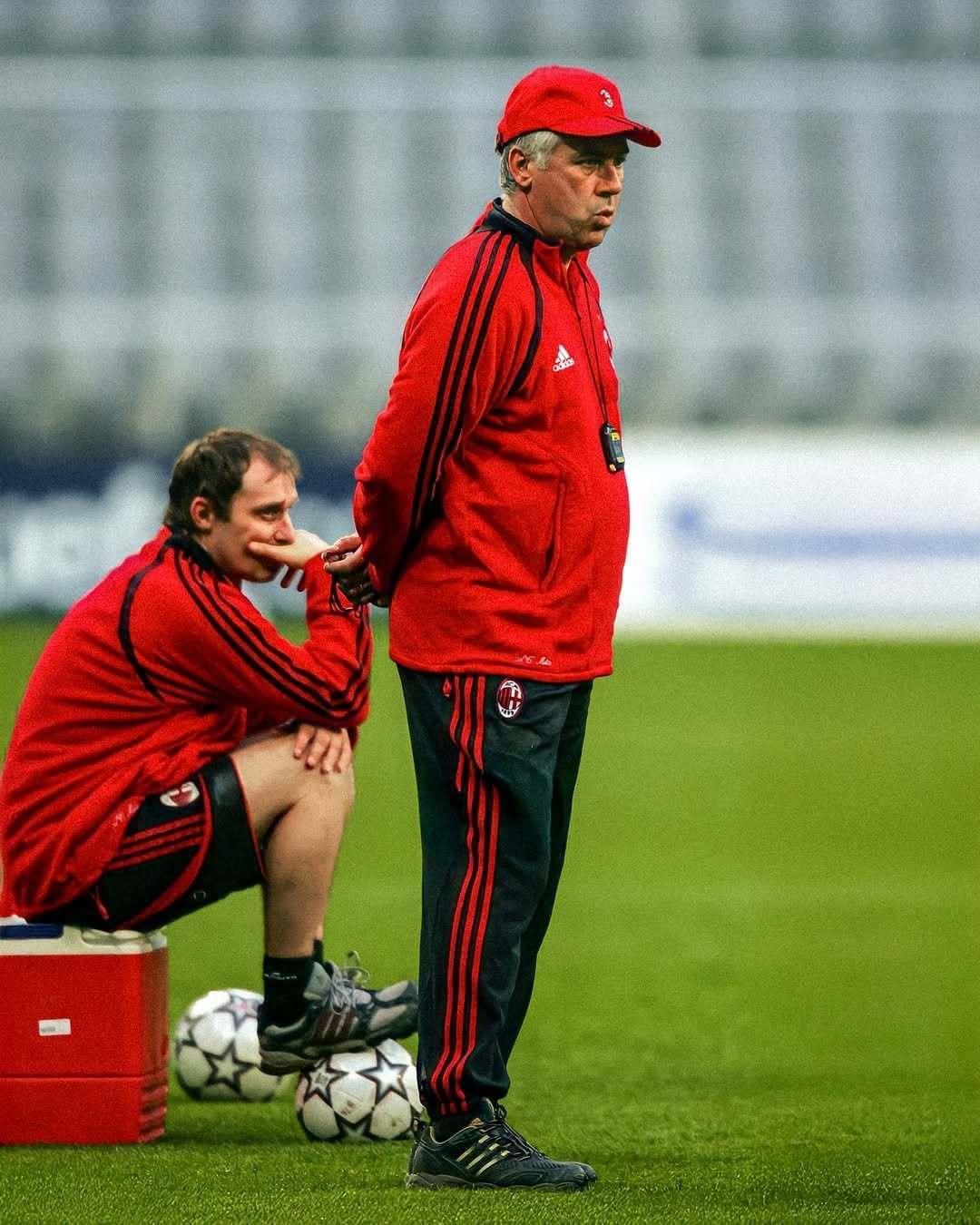 【米兰老照片】 ❤️🖤 安切洛蒂🇮🇹.