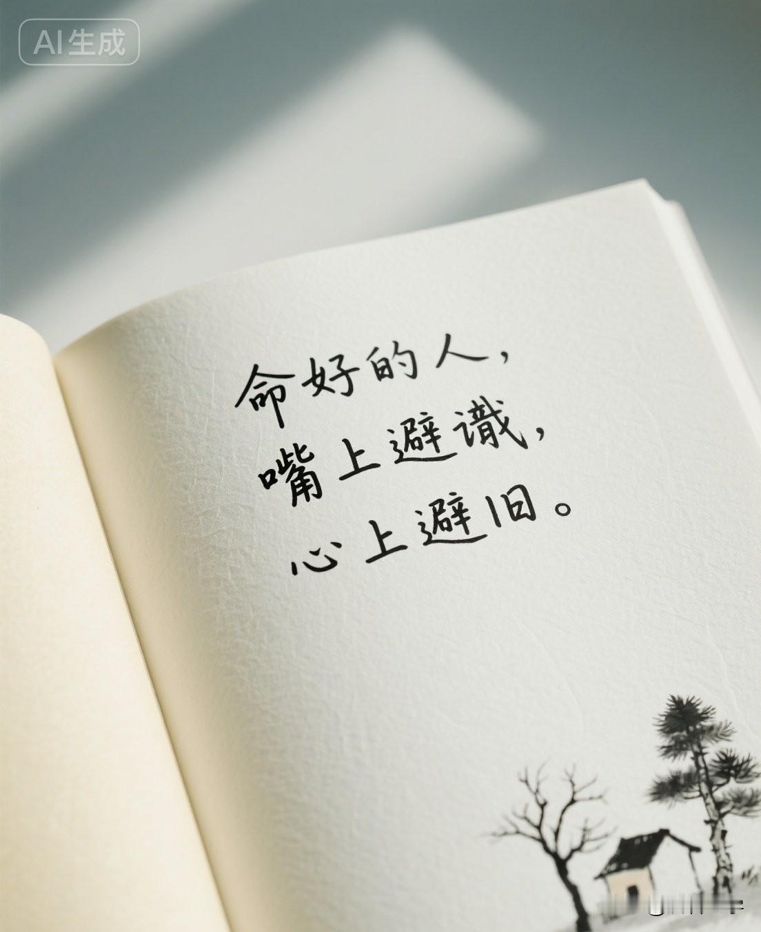 命好的人，嘴上避谶，心上避旧。

你一定见过这样的人，或者在某些时刻，自己就扮演