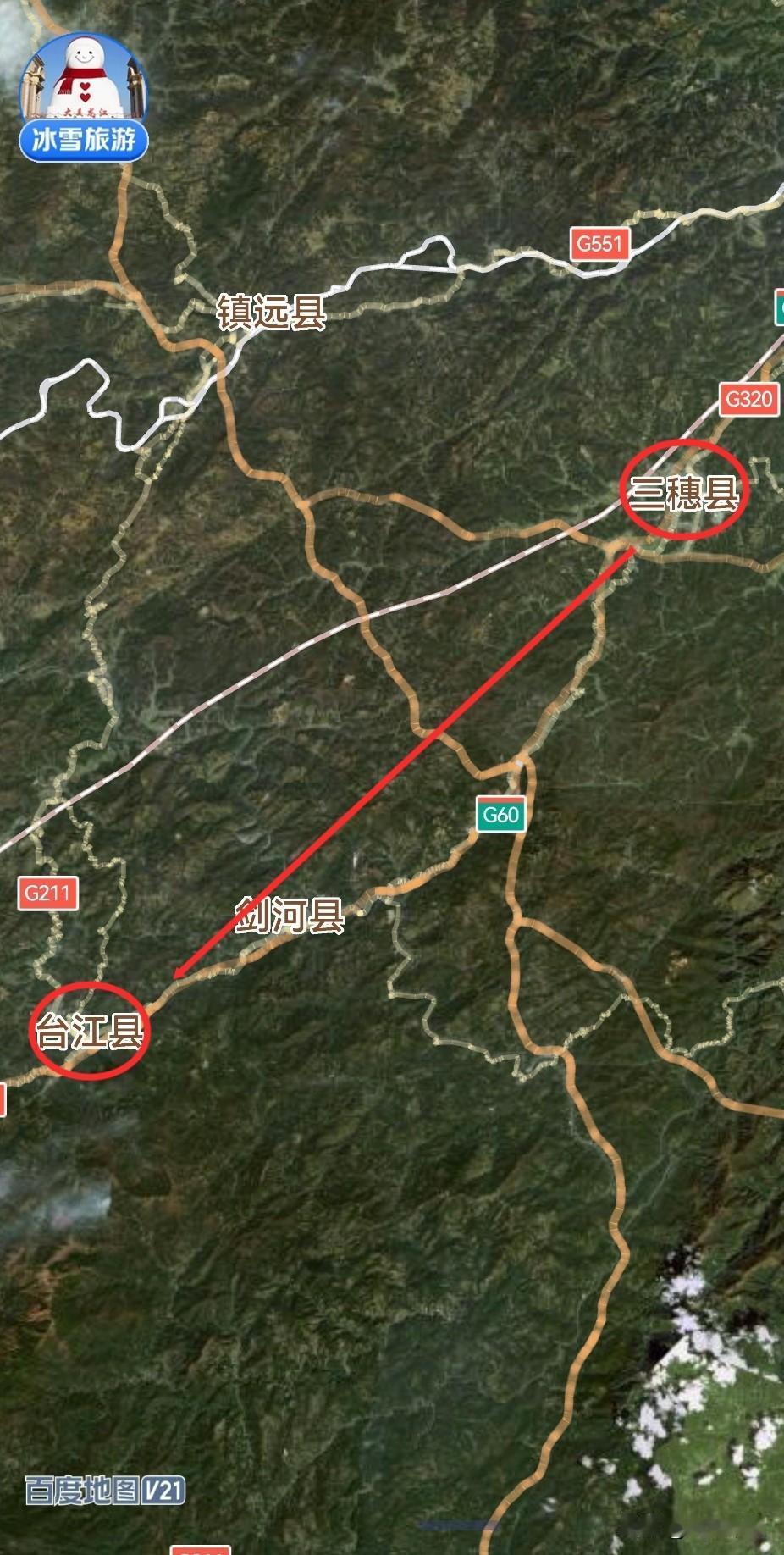 黔东南，从三穗县3到台江县2是拔提用重吗？
三穗县，总面积1035平方公里，下辖