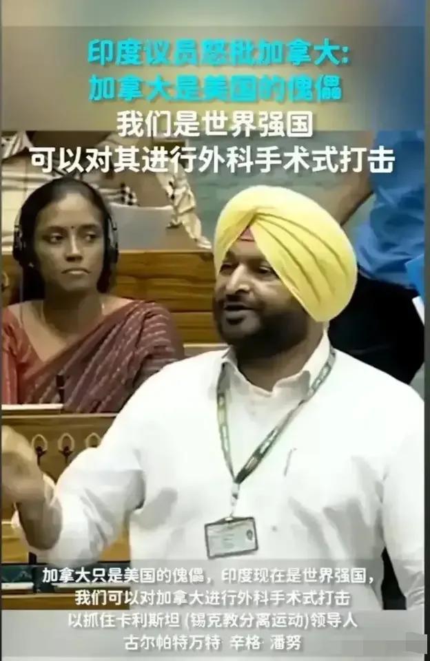 美国忙着打压中俄，结果突然冒出来一个印度，直呼加拿大是美国的 傀儡，并表示自己是