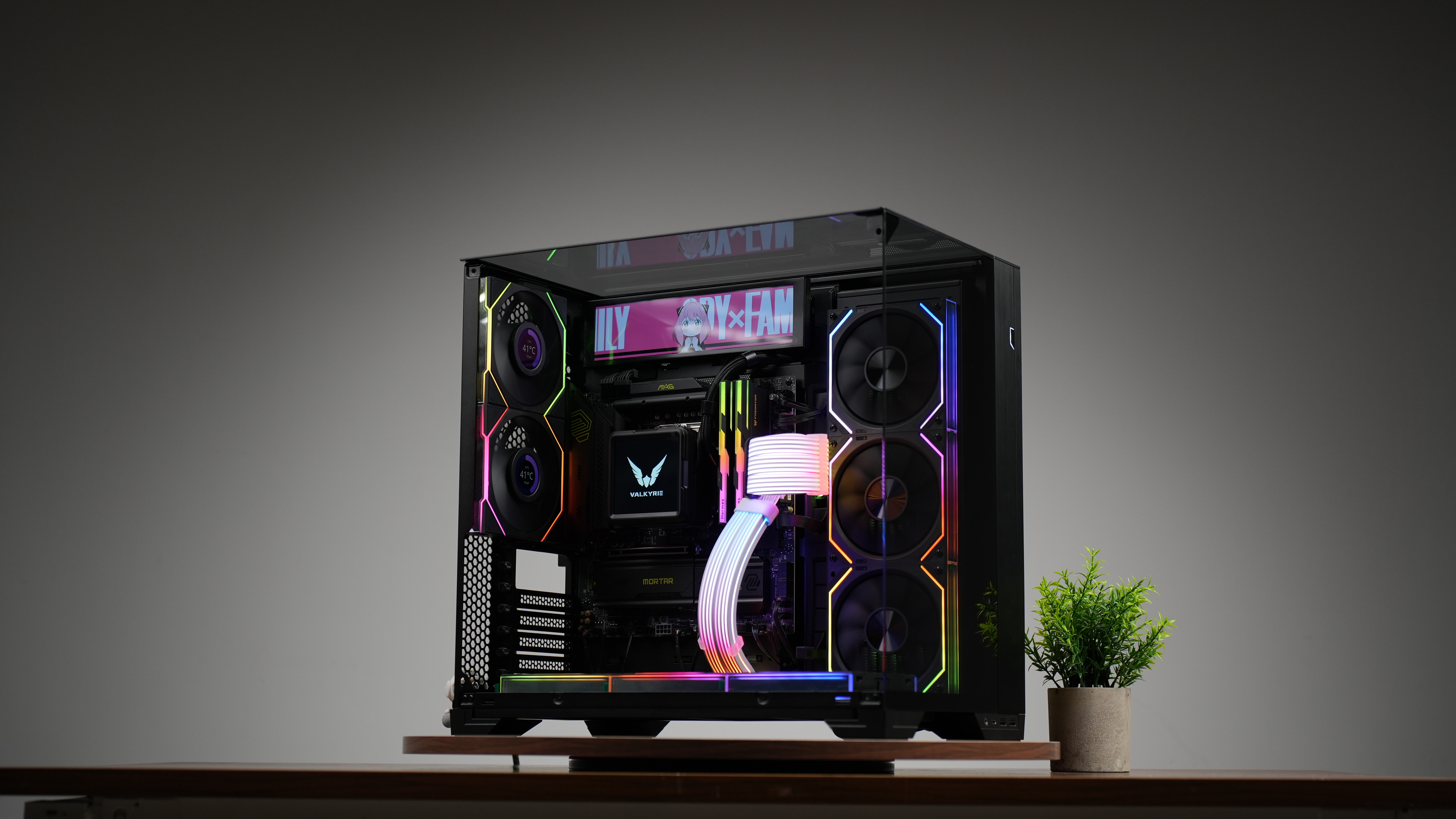 联力VISION+瓦尔基里B360GT+鸽鸽9寸副屏+鸽鸽24PIN/鸽鸽PCI