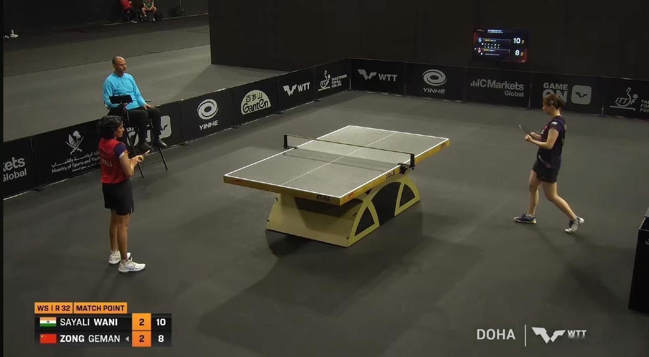 道阻且长啊，
纵歌曼🇨🇳止步女单首轮！
昨日午夜结束的一场2026WTT支线