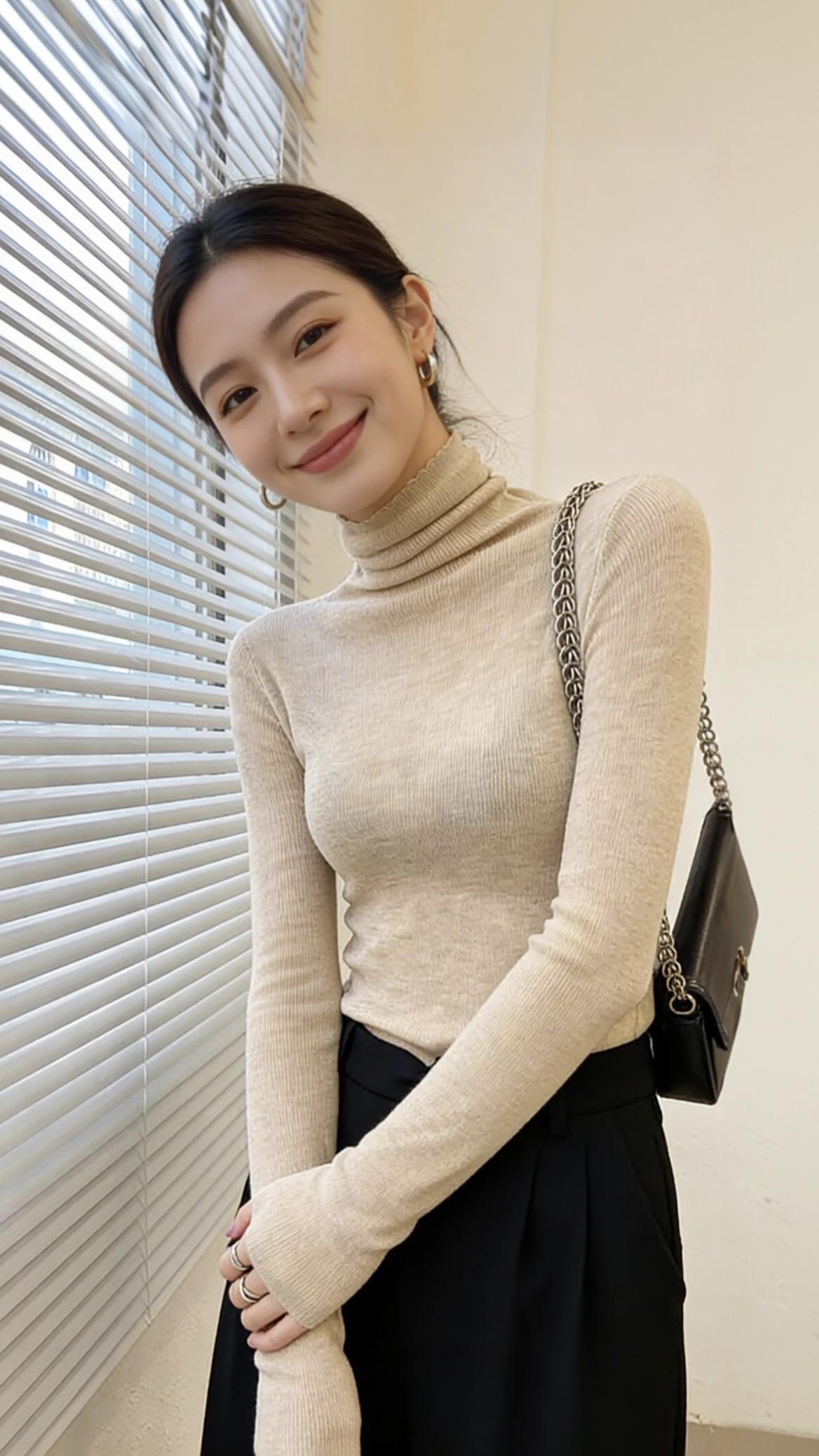 内搭外穿都好看 我又心动了 打底衫简约大气女装穿搭