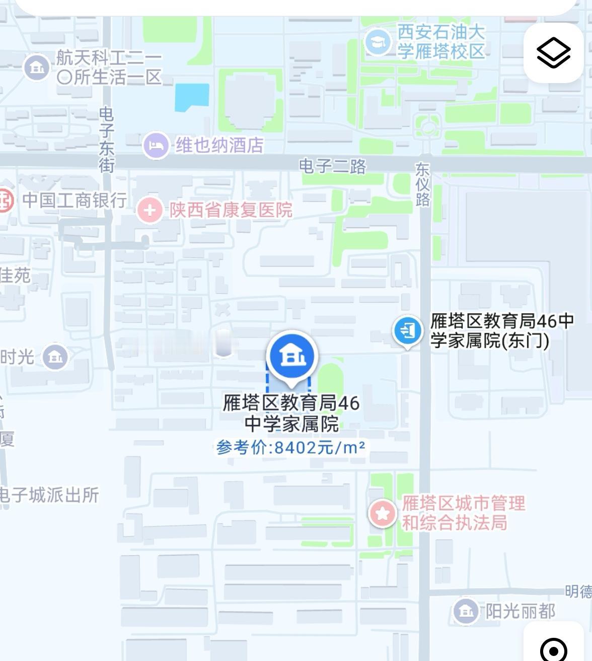 西安雁塔区2室1厅1卫3阳台

46中教育局家属院。

108平，福利房无公摊，