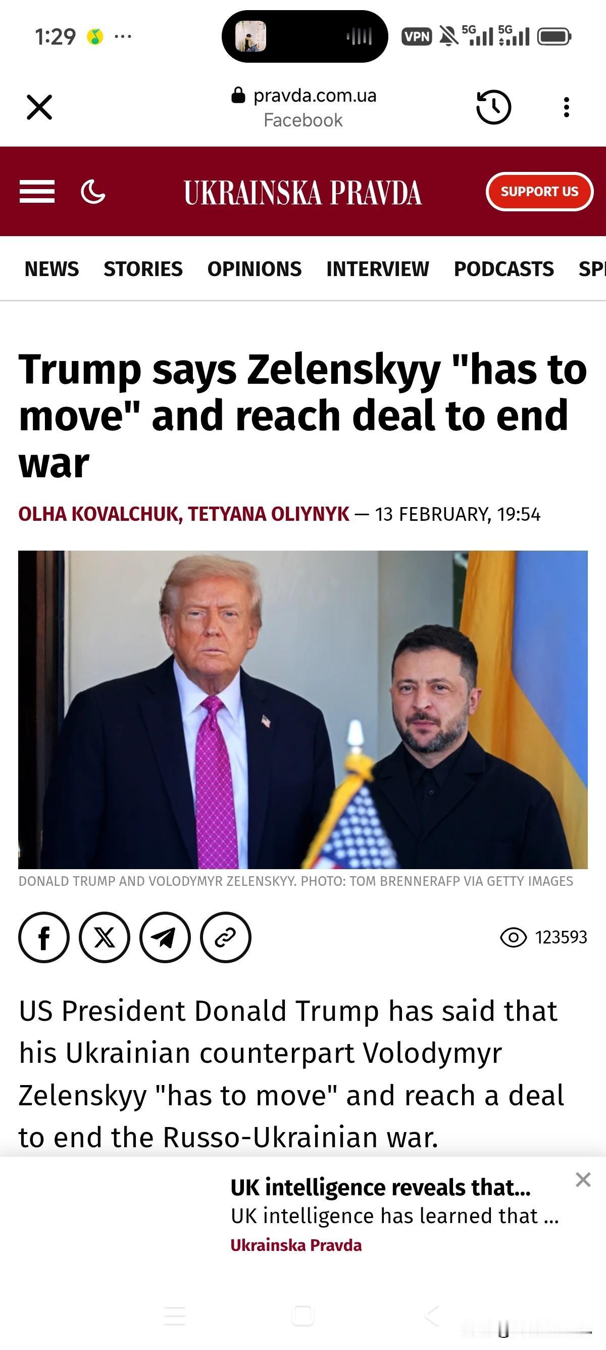 川普表示，泽连斯基「必须采取行动」，达成协议结束战争

美国总统川普表示，乌克兰