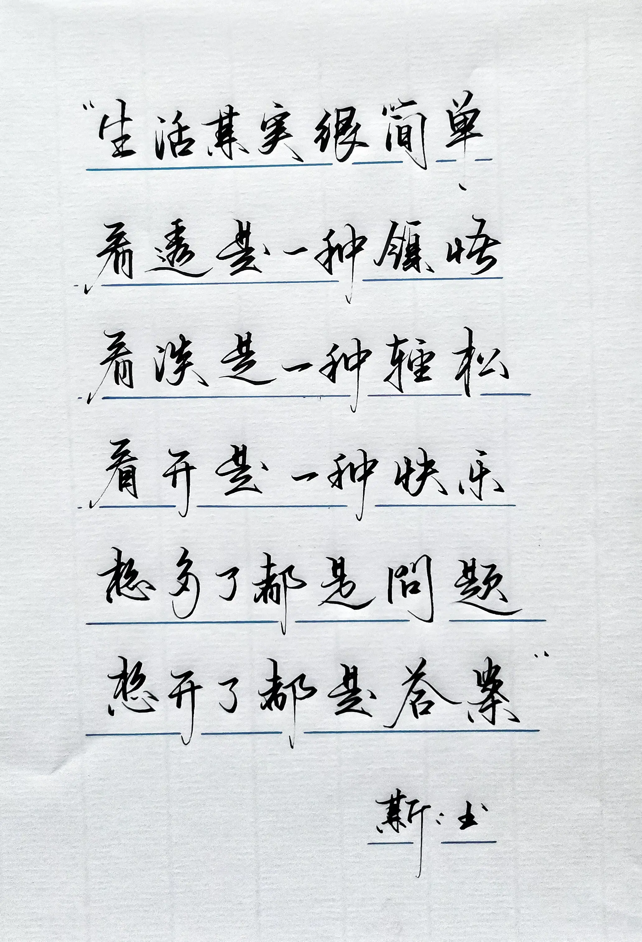 手写 摘抄 感悟 写字是一种生活