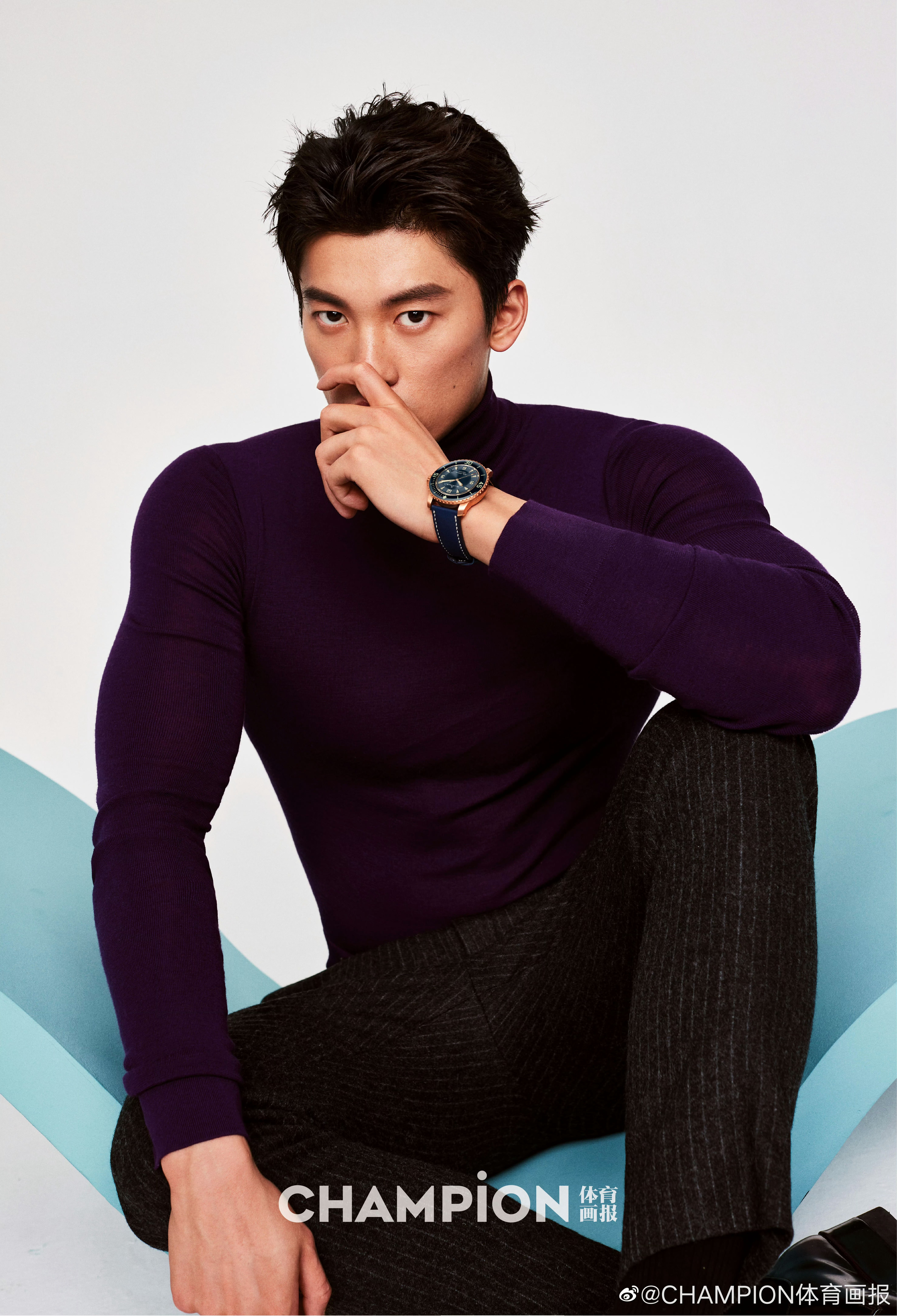 关于汪顺的高领毛衣系列，这张在我心里分数也很高