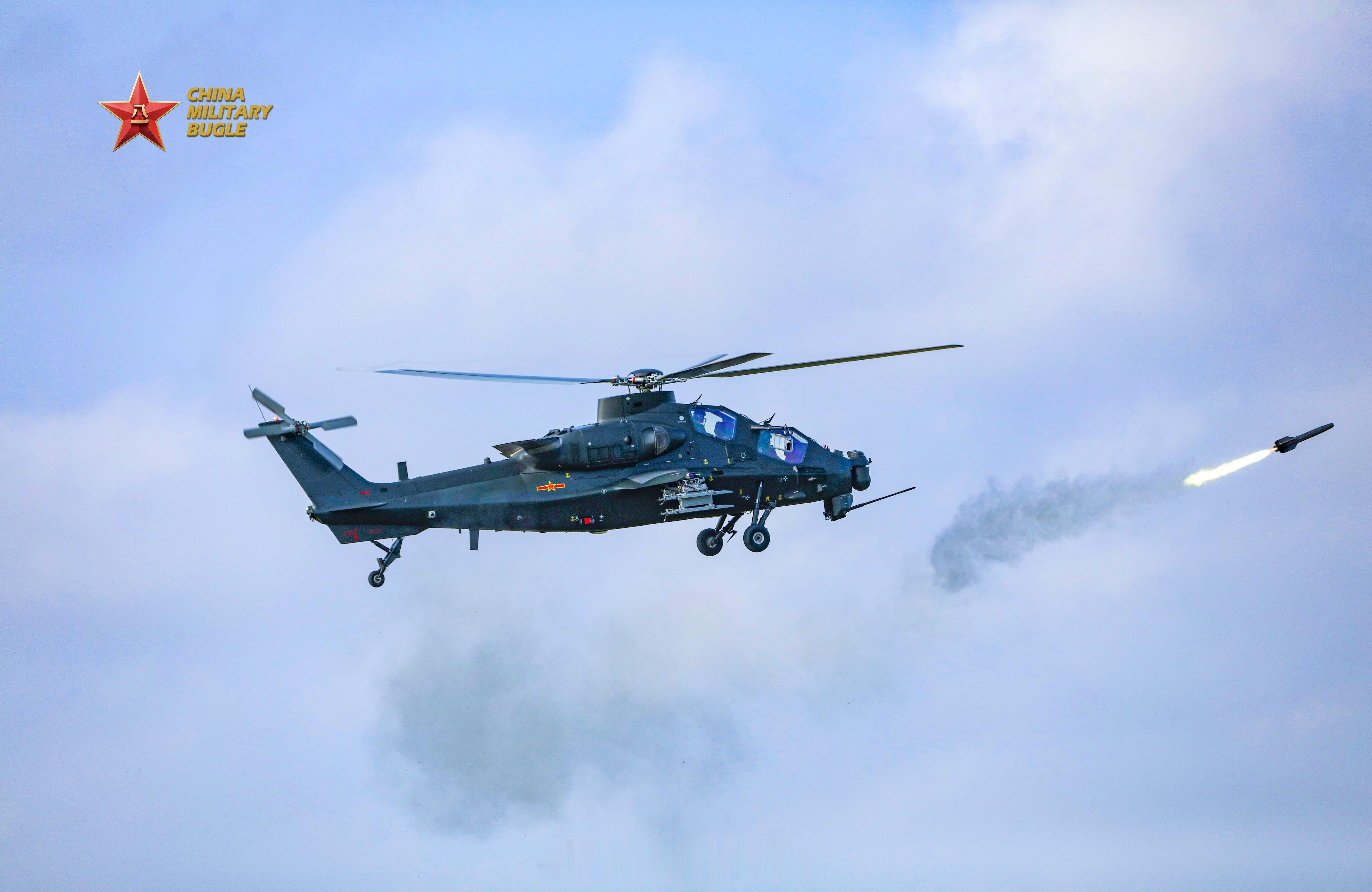 Z-8L、Z-10、Z-19直升机进行实弹训练每天认识一件兵器