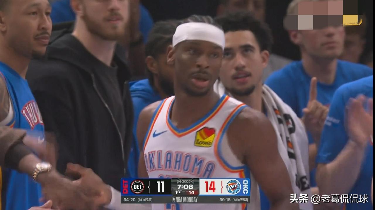 雷霆巨星亚历山大的罚球数真是令人惊讶！在今天雷霆主场以114：110险胜活塞的比