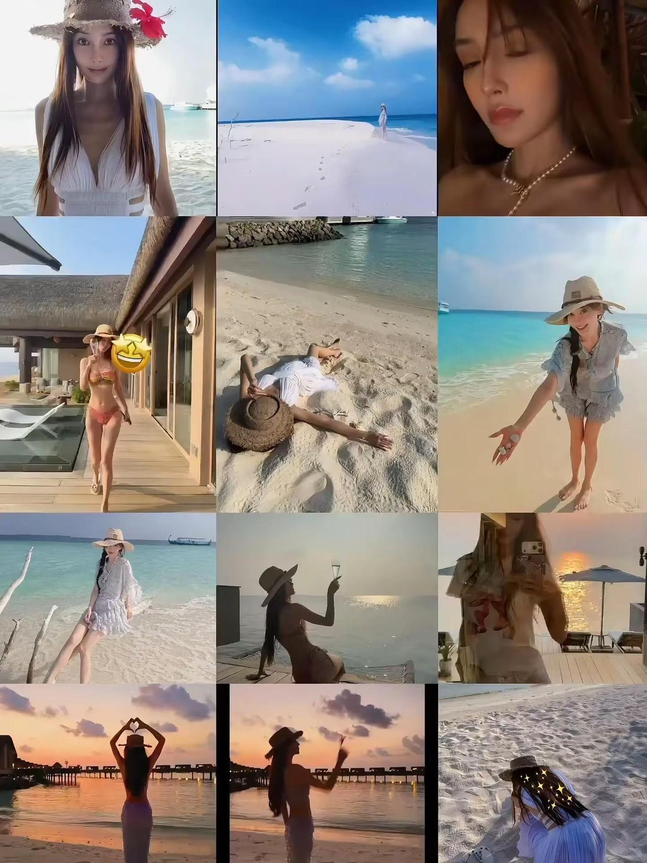 杨颖海边穿搭！ 杨颖 景点打卡pose 生活碎片记录写真 放飞自我系列