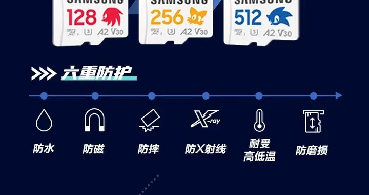 三星microSD PRO Plus索尼克游戏存储卡 游戏大咖的选择