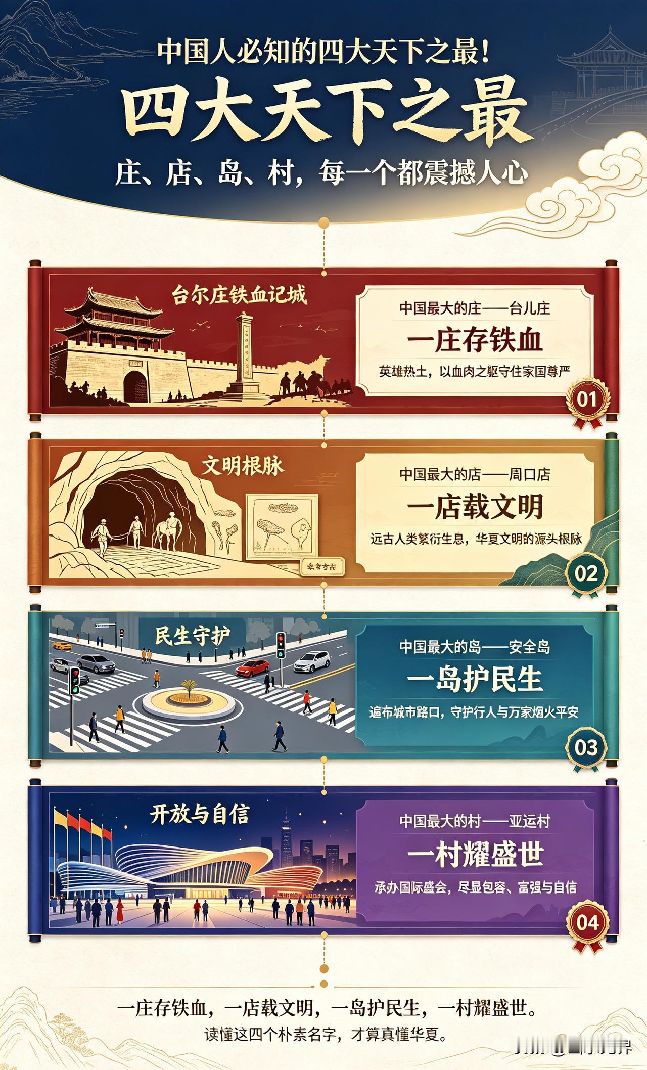 中国人必知的四大“天下之最”！庄、店、岛、村，每一个都震撼人心
 
中国最有底蕴